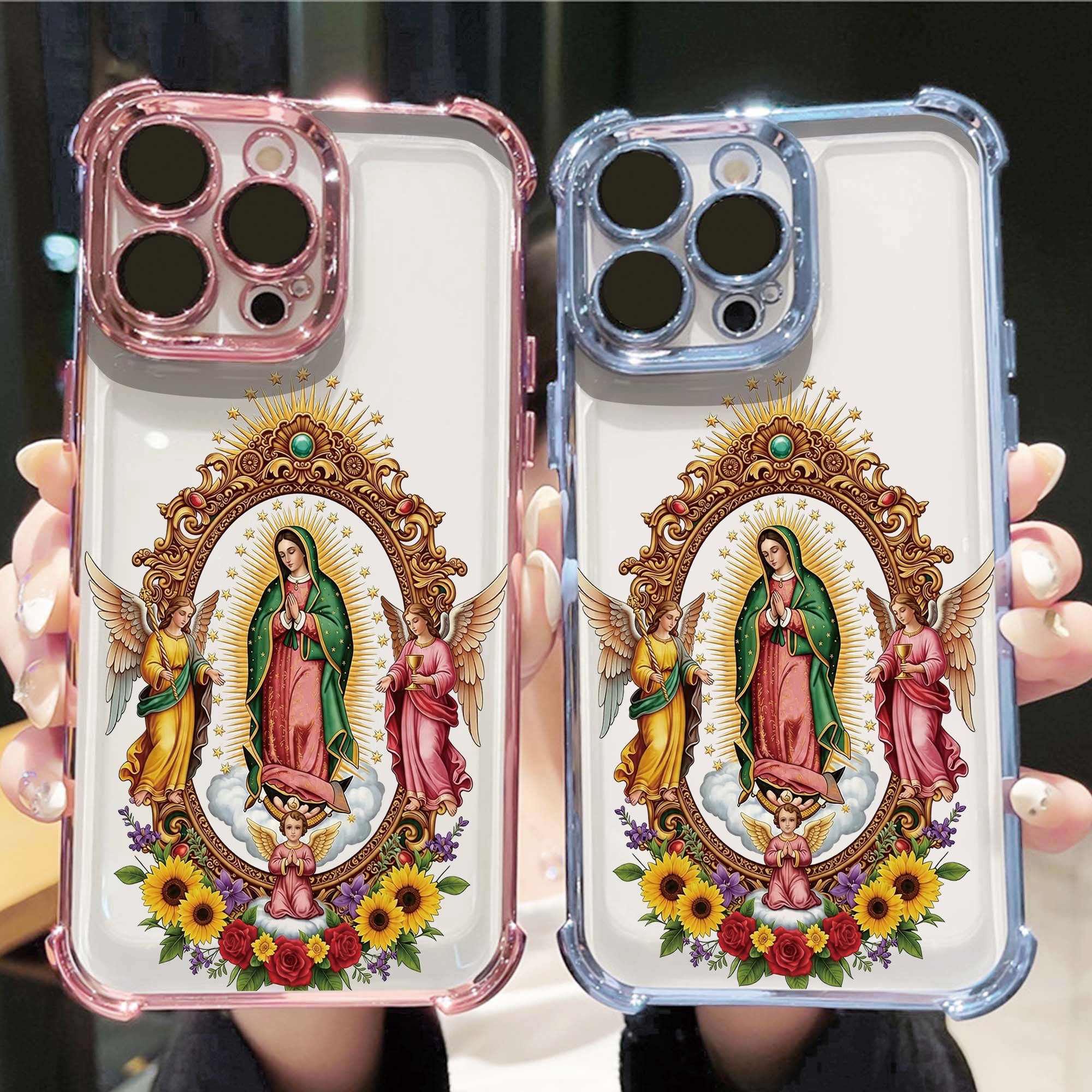 Angel Maria iPhone 17 Pro Max Case for iPhone 12-17 Pro Max Shockproof Anti-drop Protective Dustproof for Girls Wireless Charging 360° Screen & Camera Protection