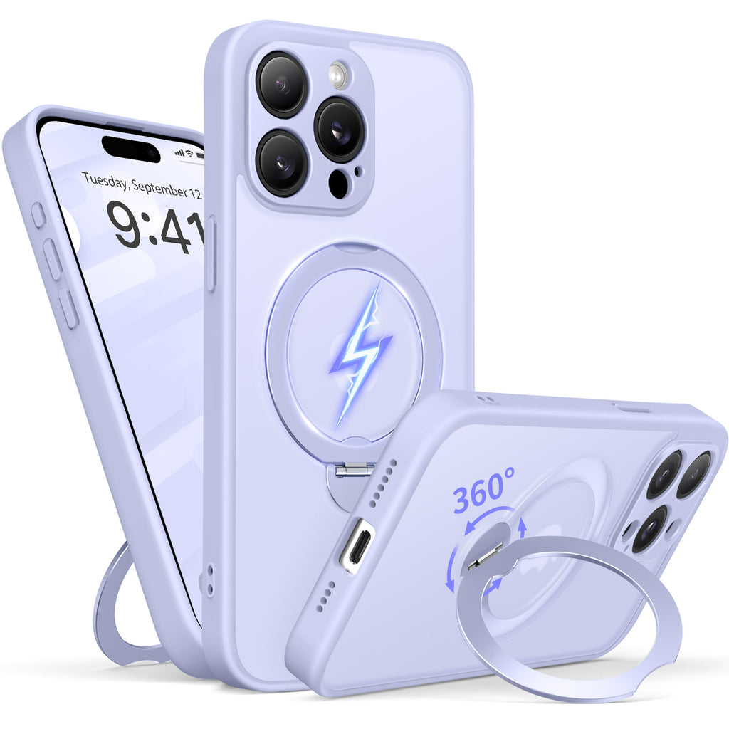 360° Spin Invisible Stand & MagSafe iPhone Case with All-around Protection