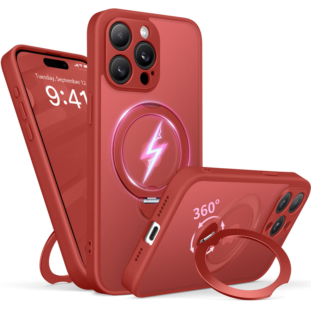 360° Spin Invisible Stand & MagSafe iPhone Case with All-around Protection