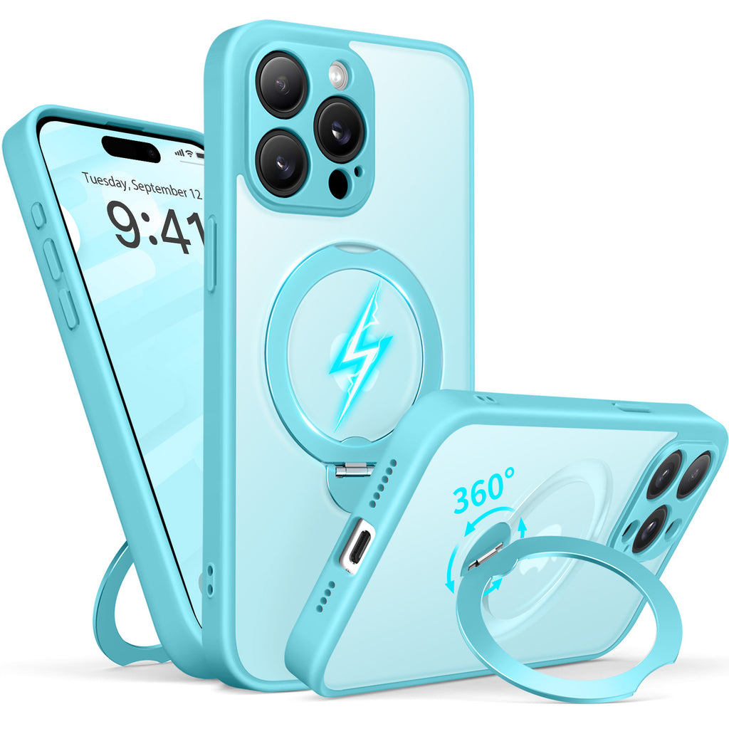 360° Spin Invisible Stand & MagSafe iPhone Case with All-around Protection