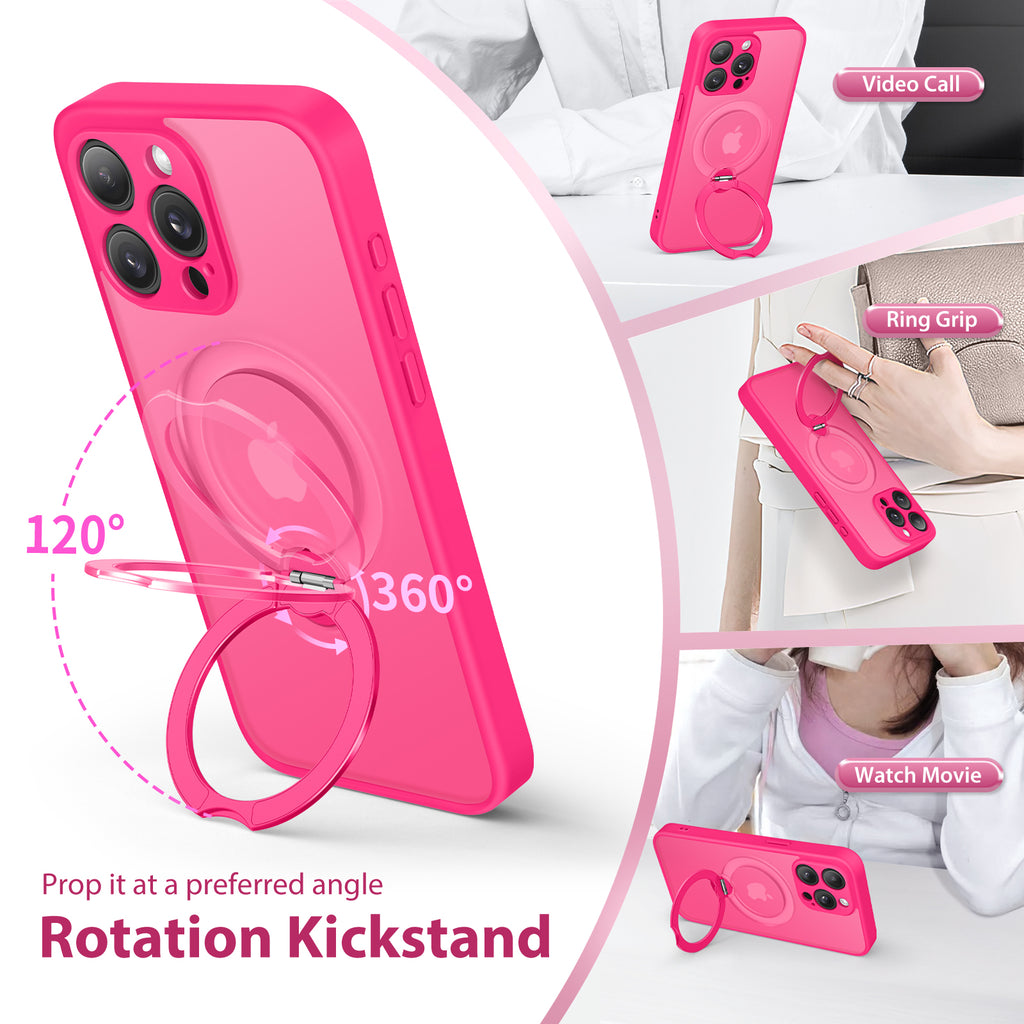 360° Spin Invisible Stand & MagSafe iPhone Case with All-around Protection