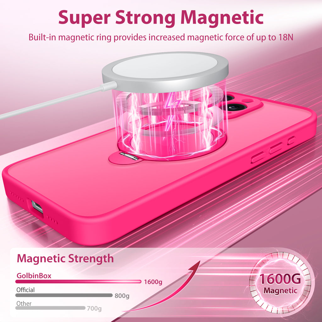 360° Spin Invisible Stand & MagSafe iPhone Case with All-around Protection