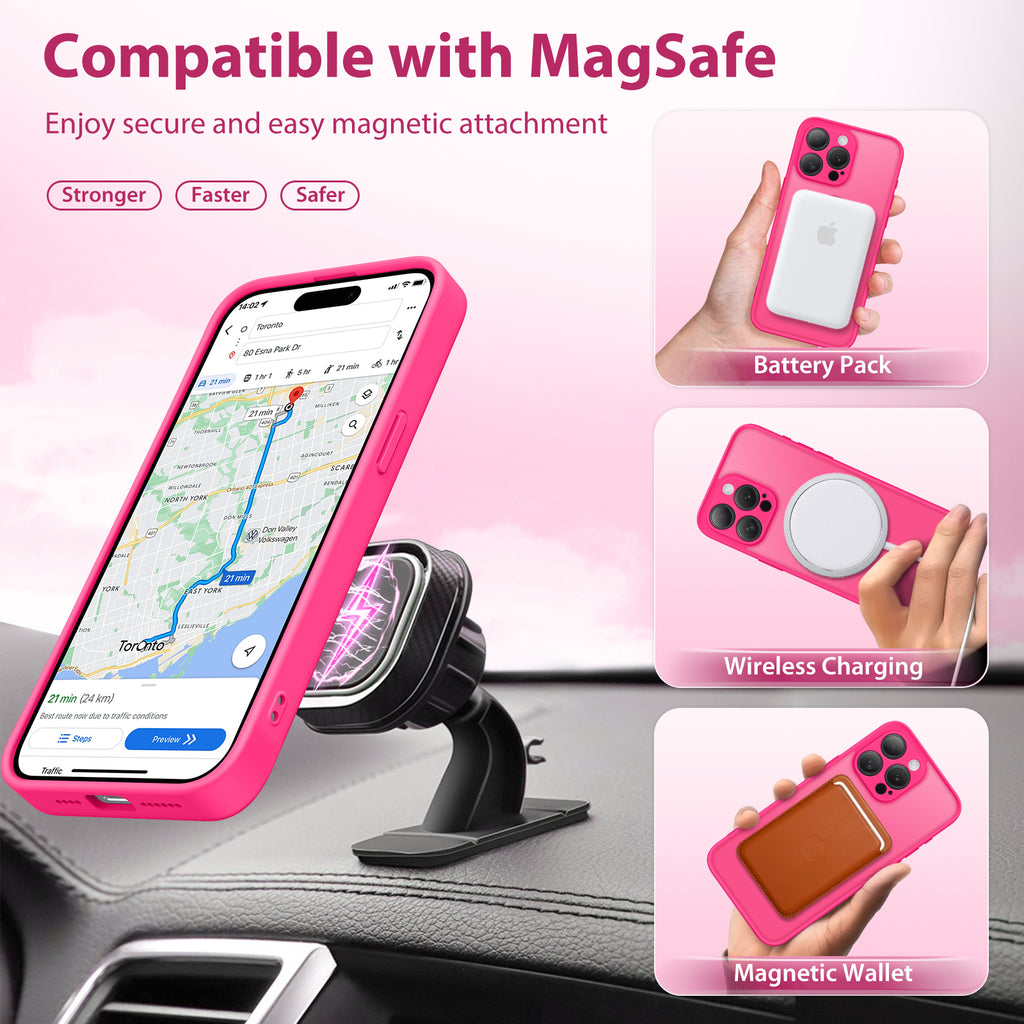 360° Spin Invisible Stand & MagSafe iPhone Case with All-around Protection