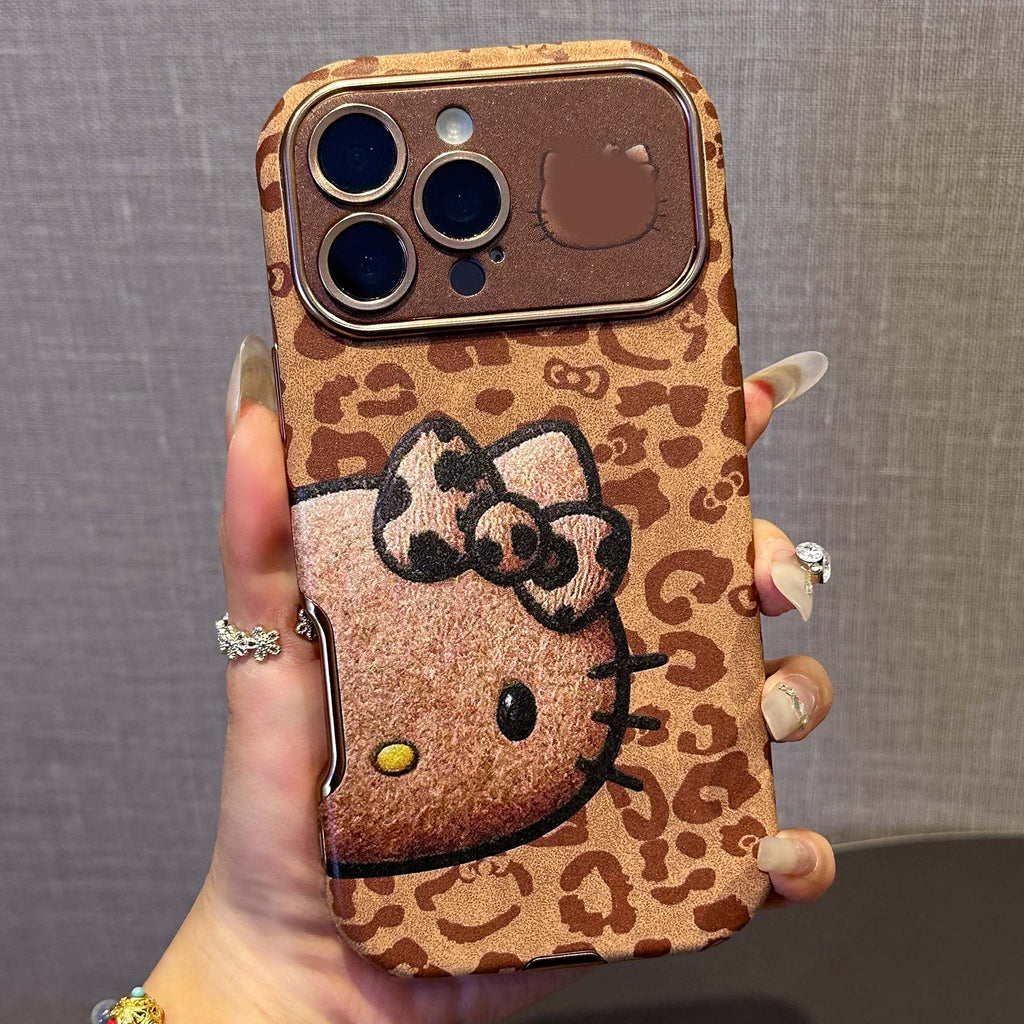 Leopard Print Cute and Lovely girly Case with Built-in Camera Protector