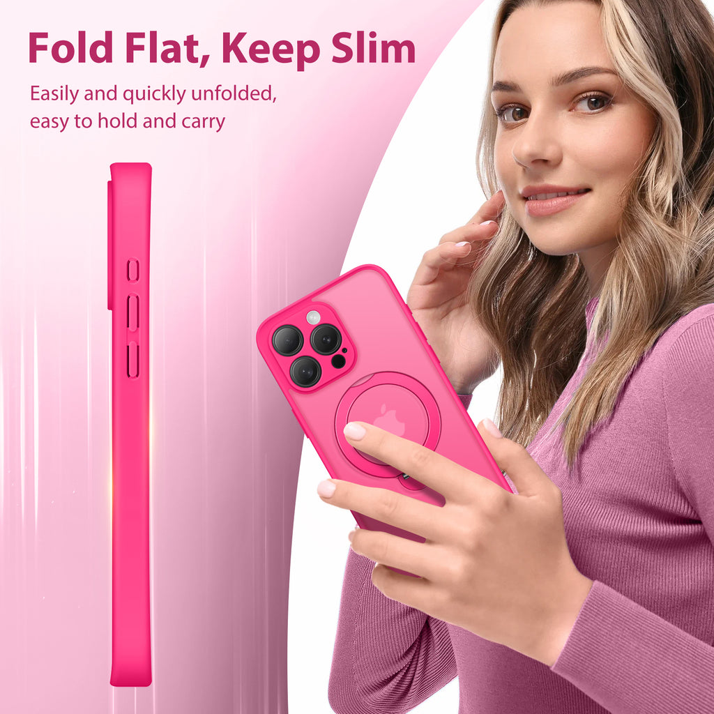 360° Spin Invisible Stand & MagSafe iPhone Case with All-around Protection